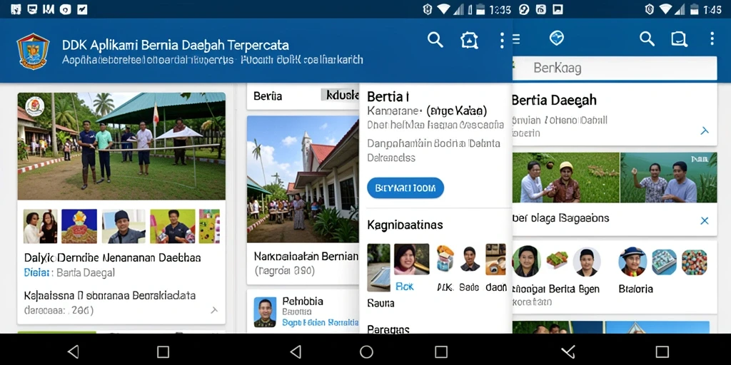 Antarmuka aplikasi DKK yang menampilkan berita daerah terbaru.