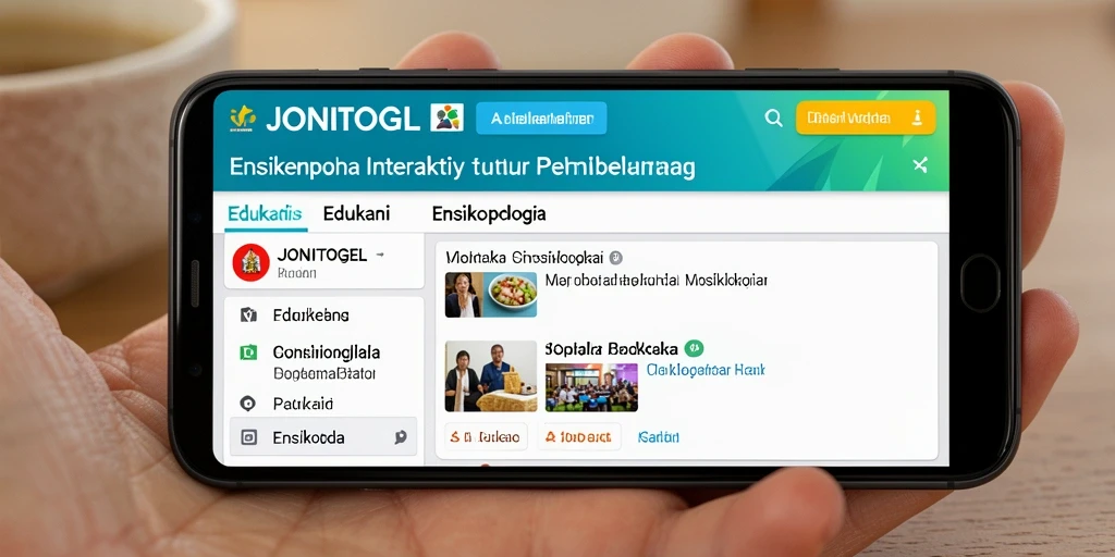 Screenshot antarmuka utama JONITOGEL yang menampilkan berbagai topik ensiklopedia.