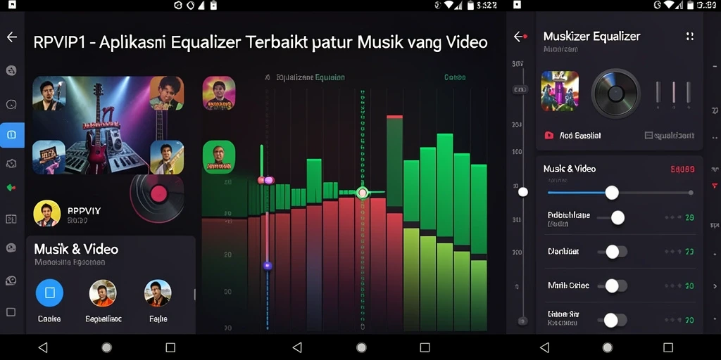 Antarmuka RPVIP1 yang intuitif dengan pengaturan Equalizer yang jelas.