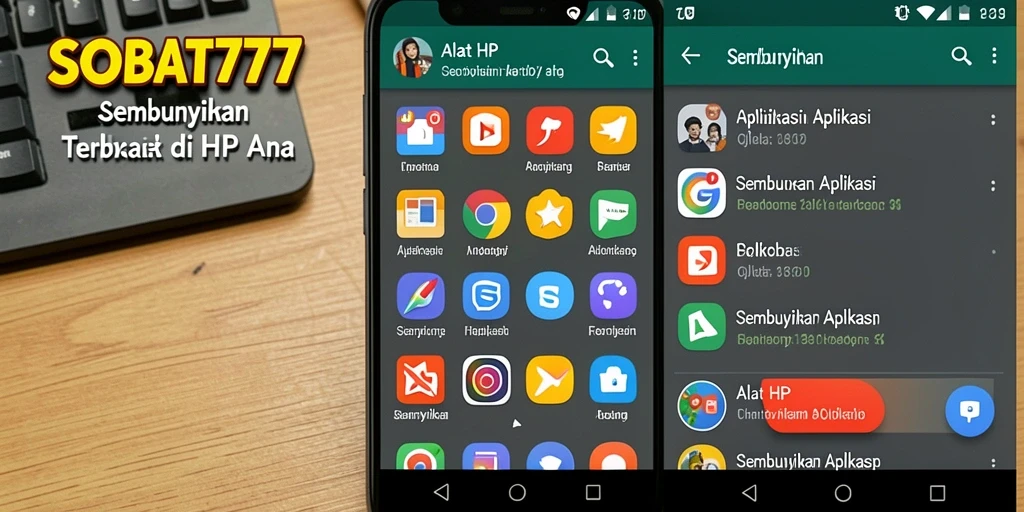 Tampilan antarmuka SOBAT777 yang sederhana dan fungsional untuk menyembunyikan aplikasi.