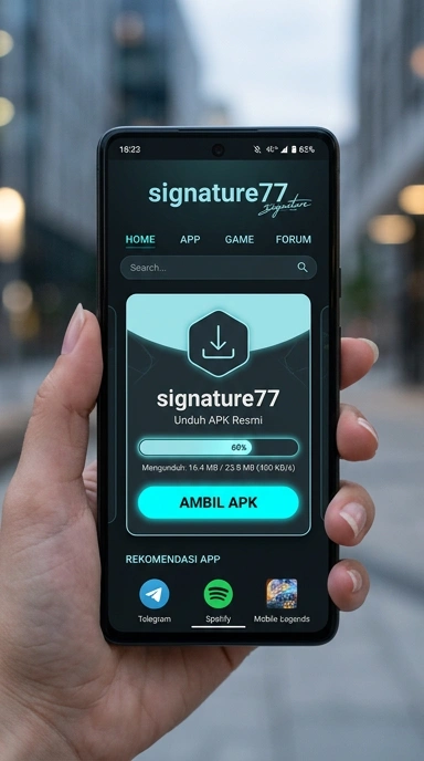 Tampilan halaman APK signature77